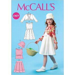 McCalls Sewing Pattern A6941 Childrens Jacket Dress Skirt Hat Sizes 6-8 Easy